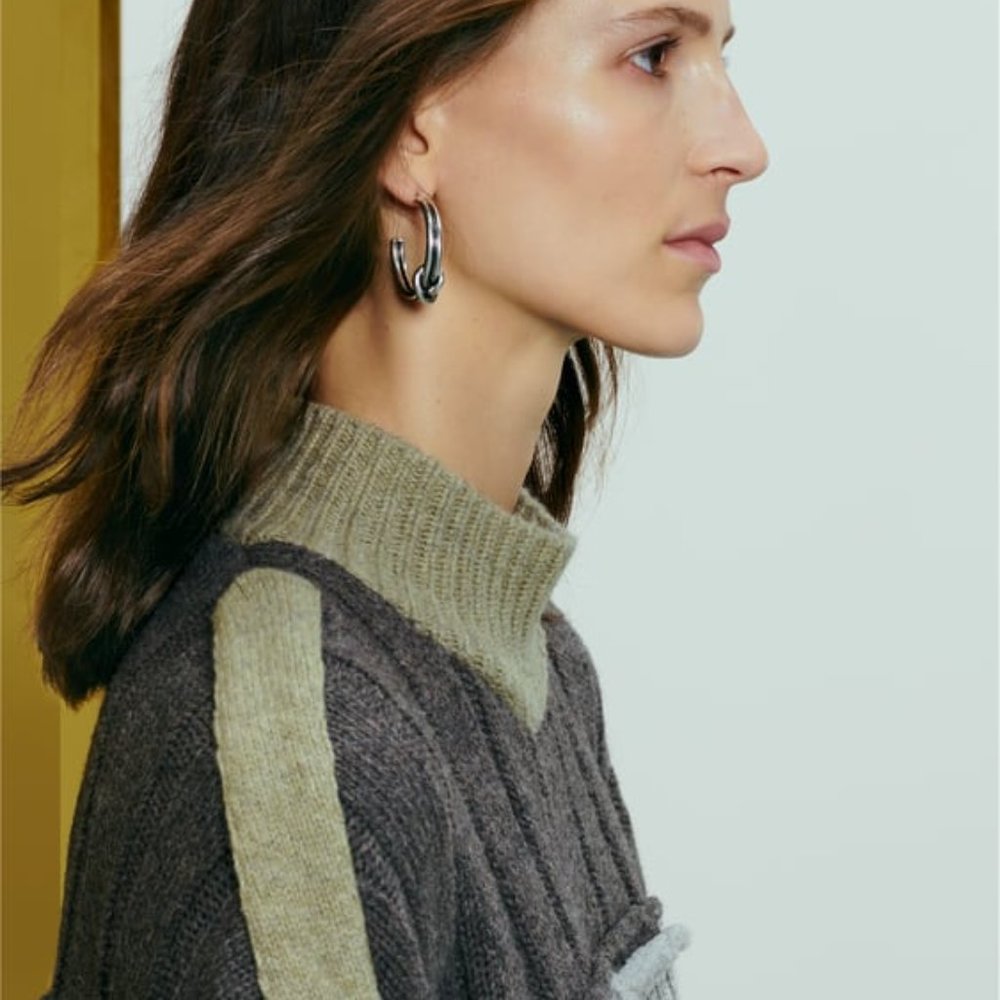 Zara Multicolor Knit Cape Jacket - Picture 4 of 7